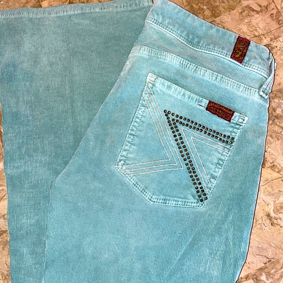 7 for all mankind corduroy pants with studs - Picture 1 of 3